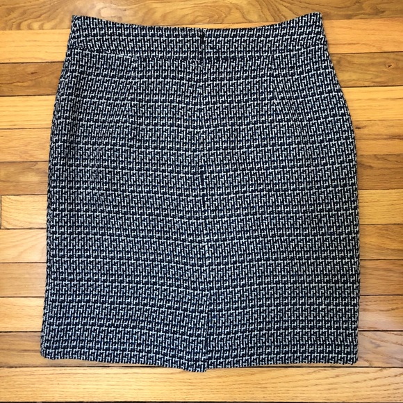 Tory Burch Darren blue & white tweed pencil skirt - Picture 2 of 8